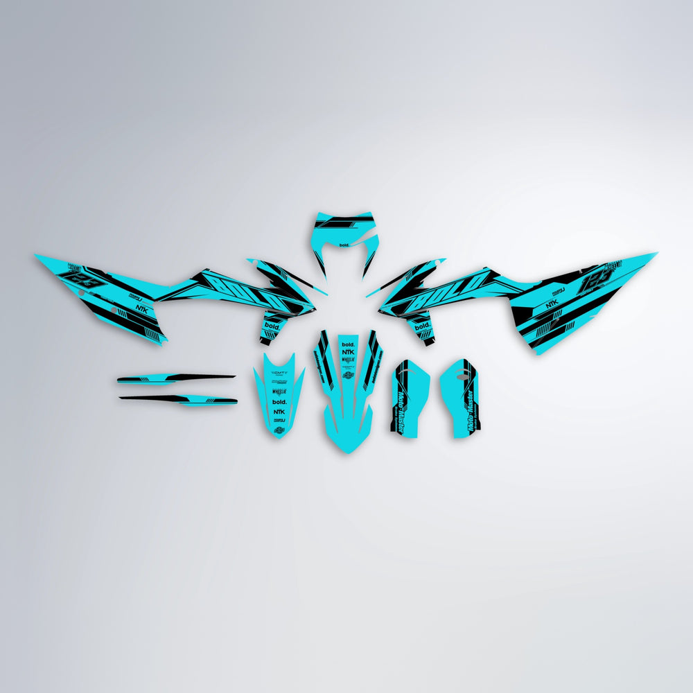 NTK V3 graphics kit parts layout in Teal