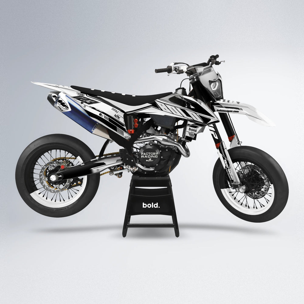 NTK V3 supermoto graphics kit in White