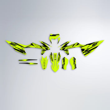 NTK V3 graphics kit parts layout in Yellow