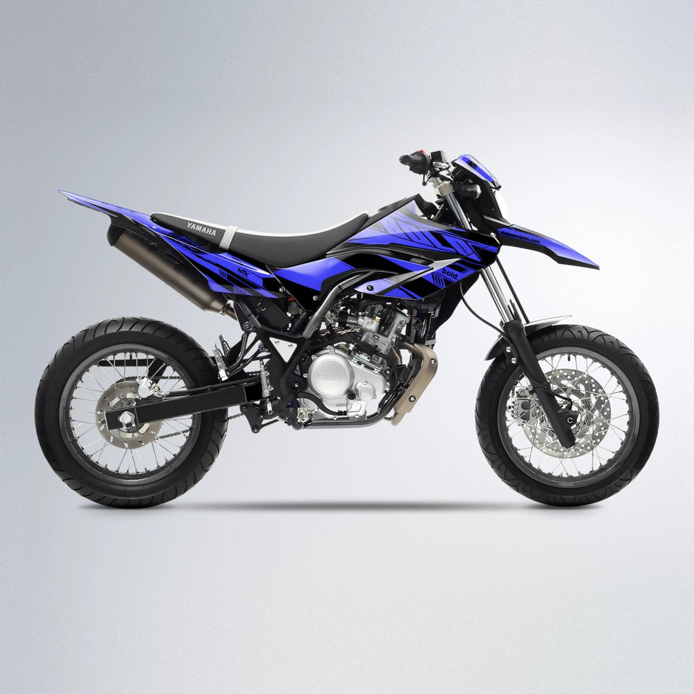 NTK V3 Yamaha WR 125X supermoto graphics kit in Blue