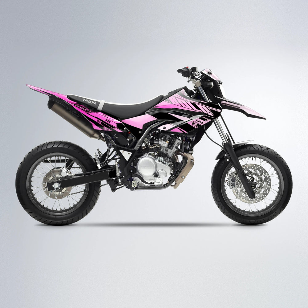 NTK V3 Yamaha WR 125X supermoto graphics kit in Flamingo