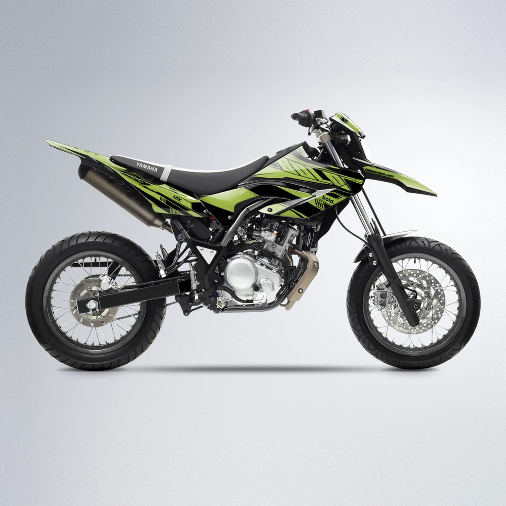 NTK V3 Yamaha WR 125X supermoto graphics kit in Olive