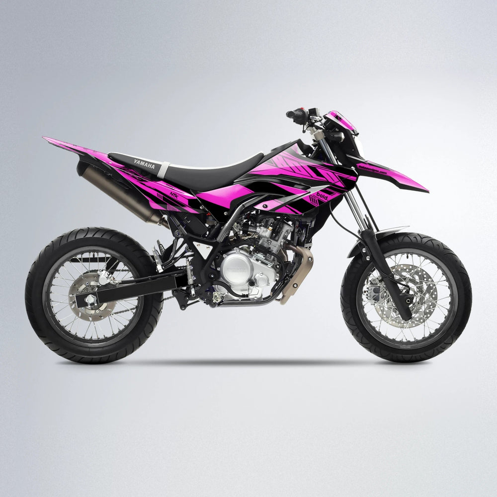 NTK V3 Yamaha WR 125X supermoto graphics kit in Pink