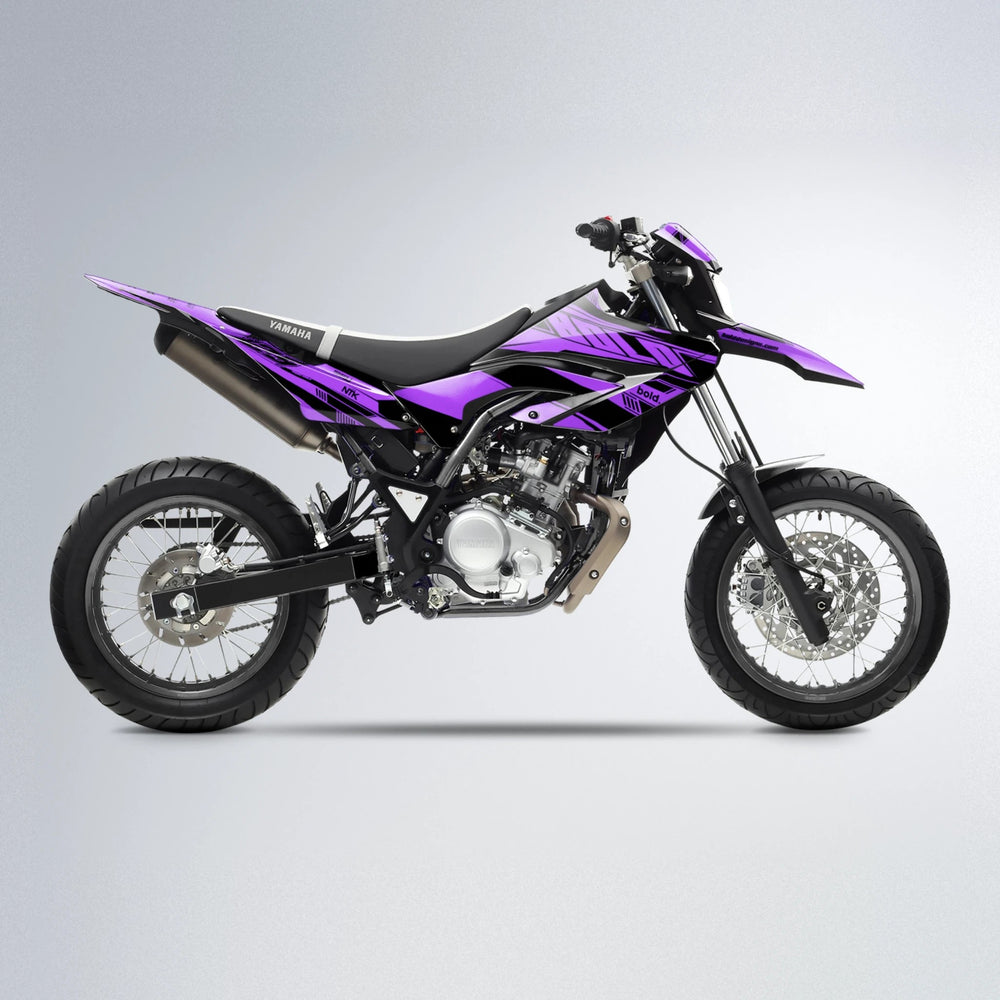NTK V3 Yamaha WR 125X supermoto graphics kit in Purple