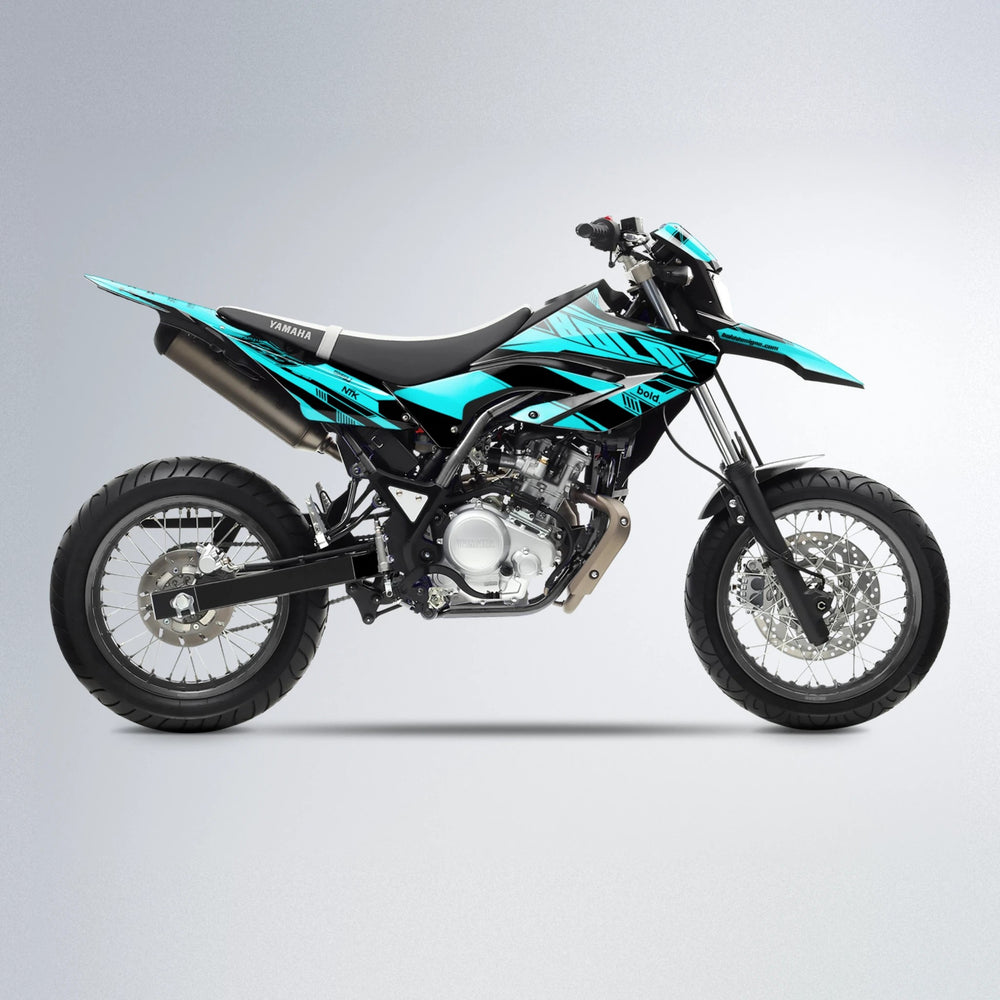 NTK V3 Yamaha WR 125X supermoto graphics kit in Teal