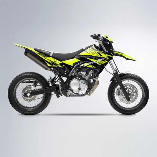 NTK V3 Yamaha WR 125X supermoto graphics kit in Yellow