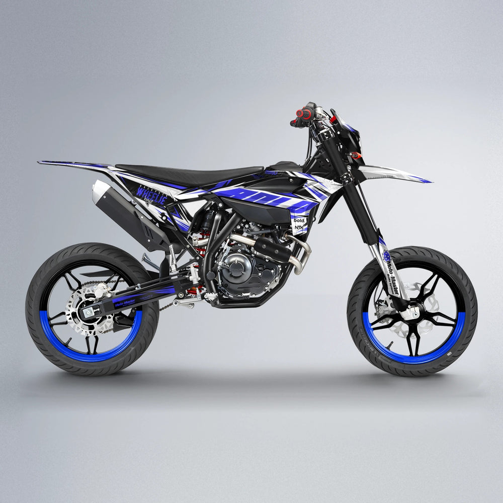 NTK V4 Beta supermoto graphics kit in Blue