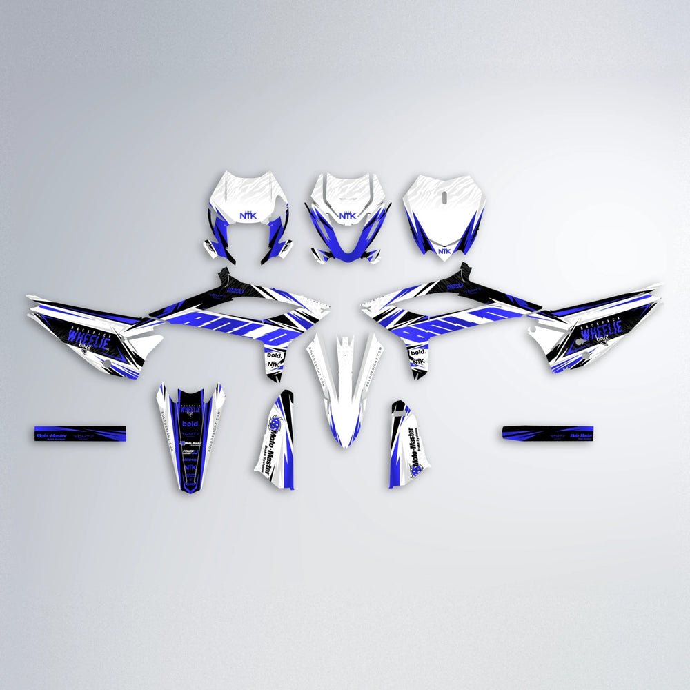 NTK V4 Beta graphics kit parts layout in Blue