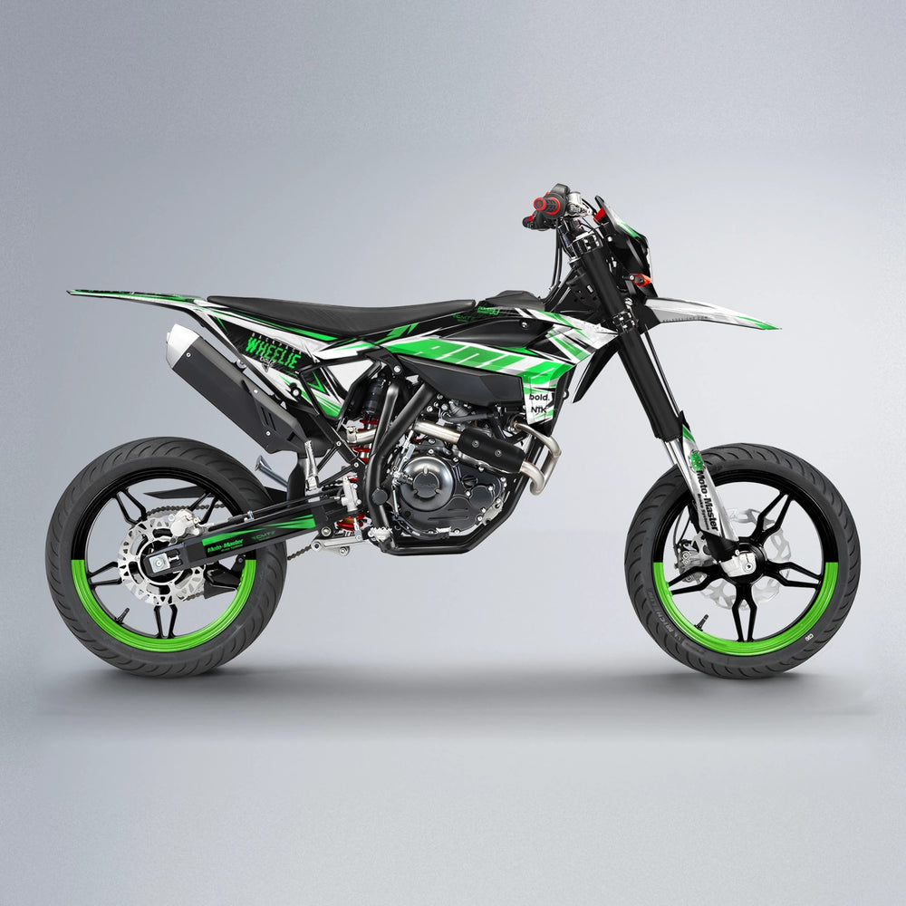 NTK V4 Beta supermoto graphics kit in Green