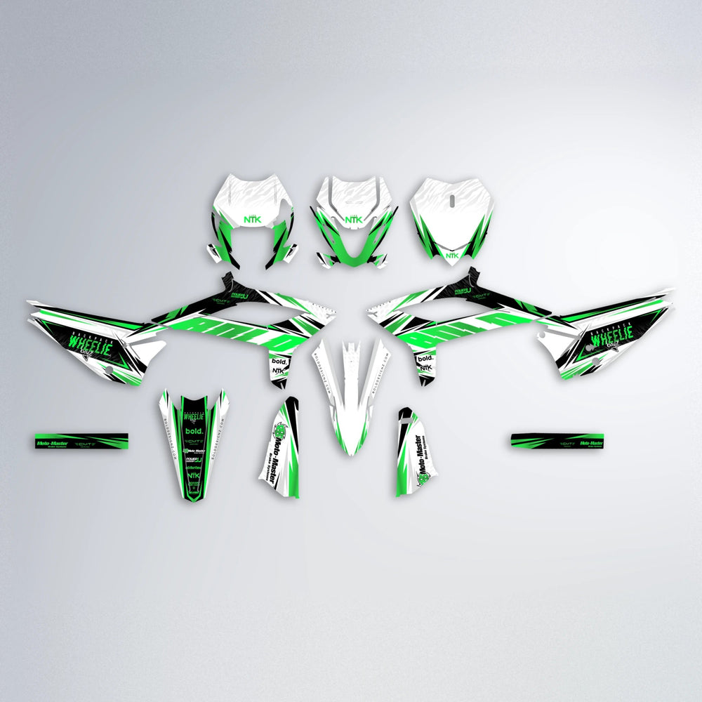 NTK V4 Beta graphics kit parts layout in Green