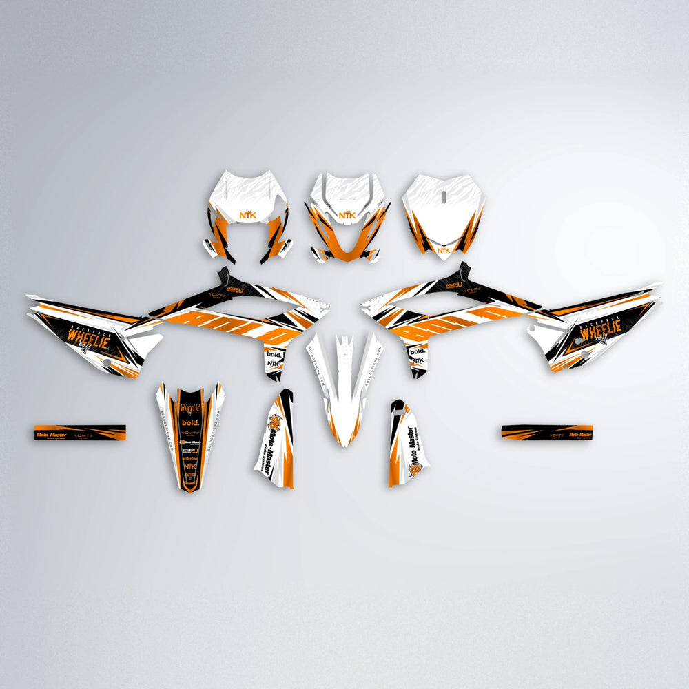 NTK V4 Beta graphics kit parts layout in Orange