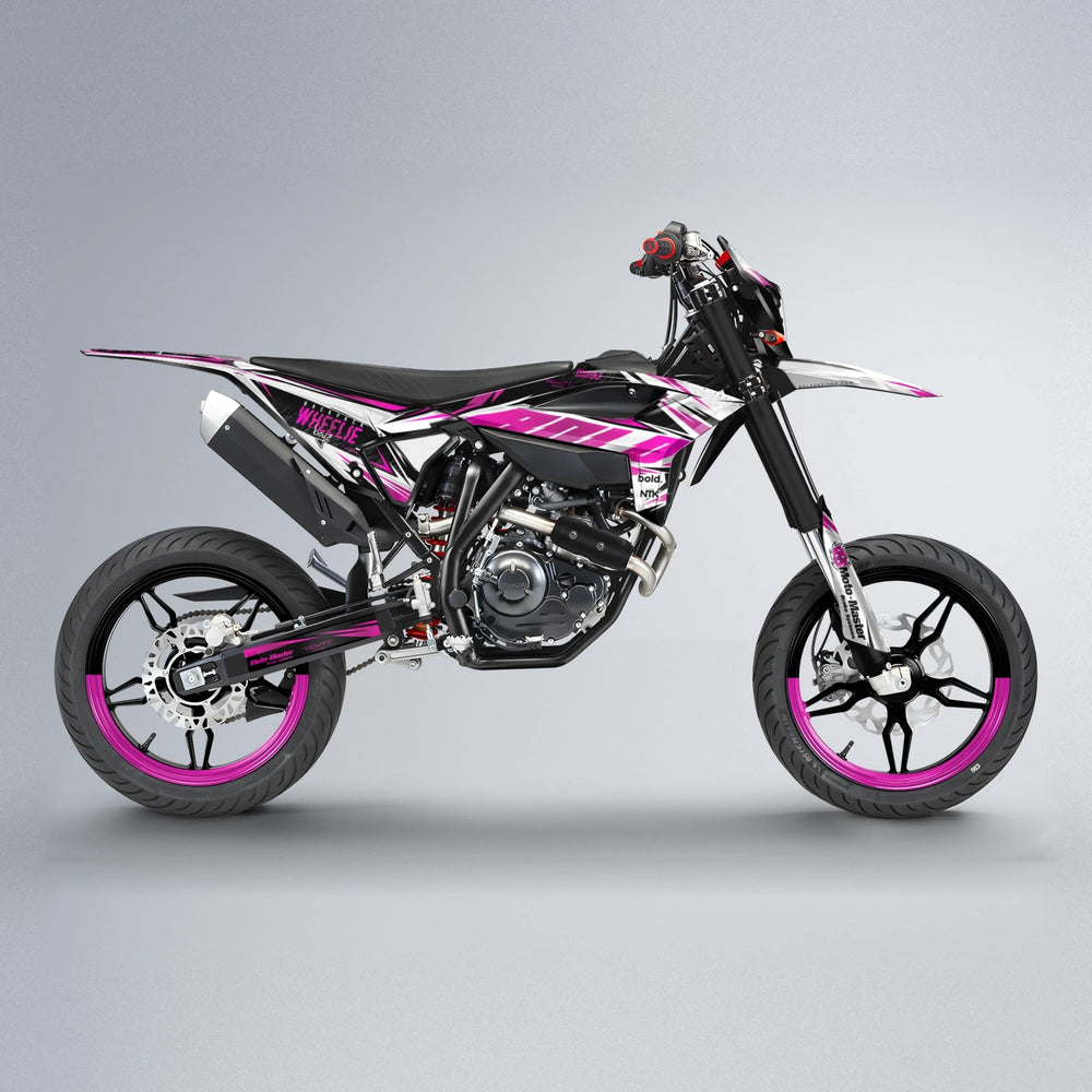 NTK V4 Beta supermoto graphics kit in Pink