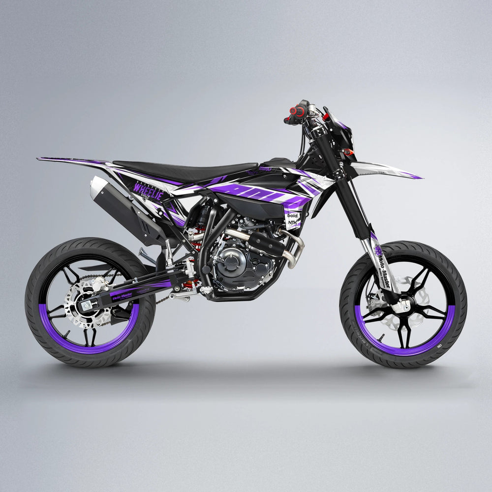 NTK V4 Beta supermoto graphics kit in Purple