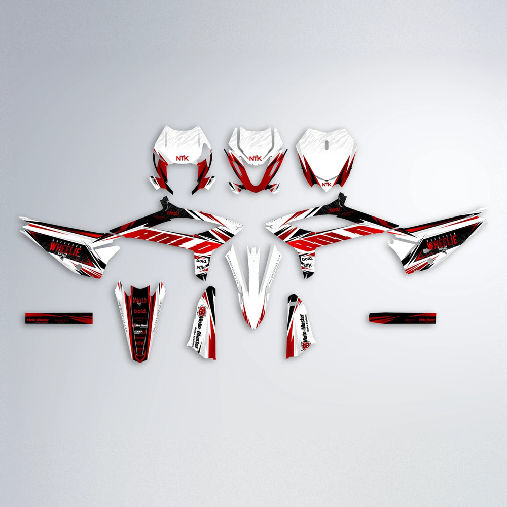 NTK V4 Beta graphics kit parts layout in Red