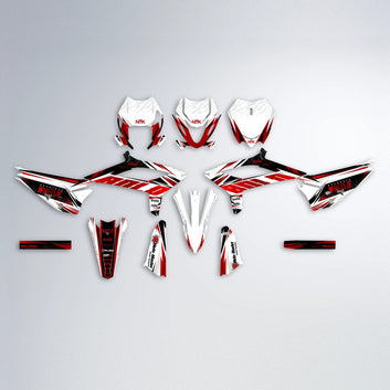 NTK V4 Beta graphics kit parts layout in Red