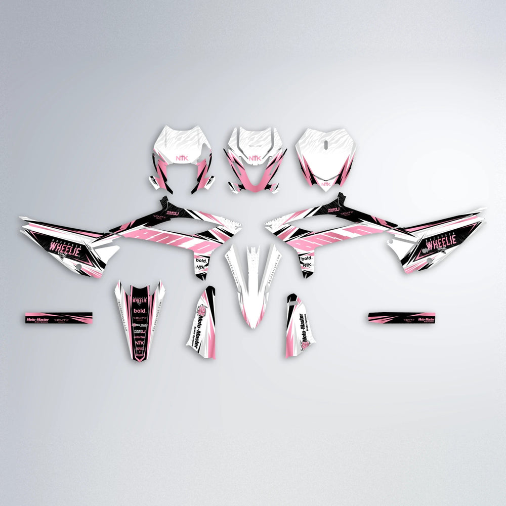 NTK V4 Beta graphics kit parts layout in Sakura Pink