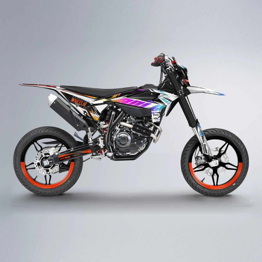 NTK V4 Beta supermoto graphics kit in Sunset Fade
