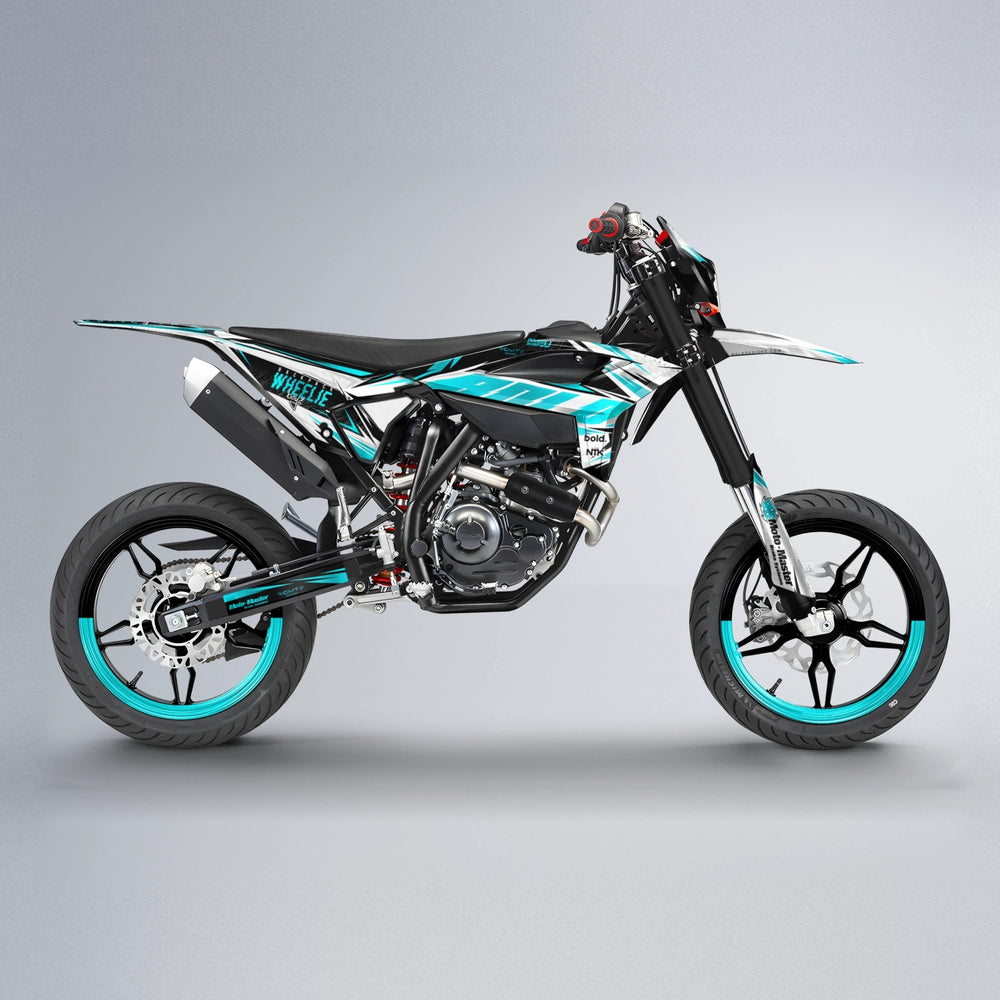 NTK V4 Beta supermoto graphics kit in Teal