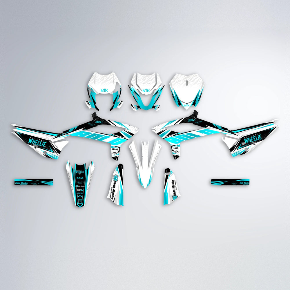 NTK V4 Beta graphics kit parts layout in Teal