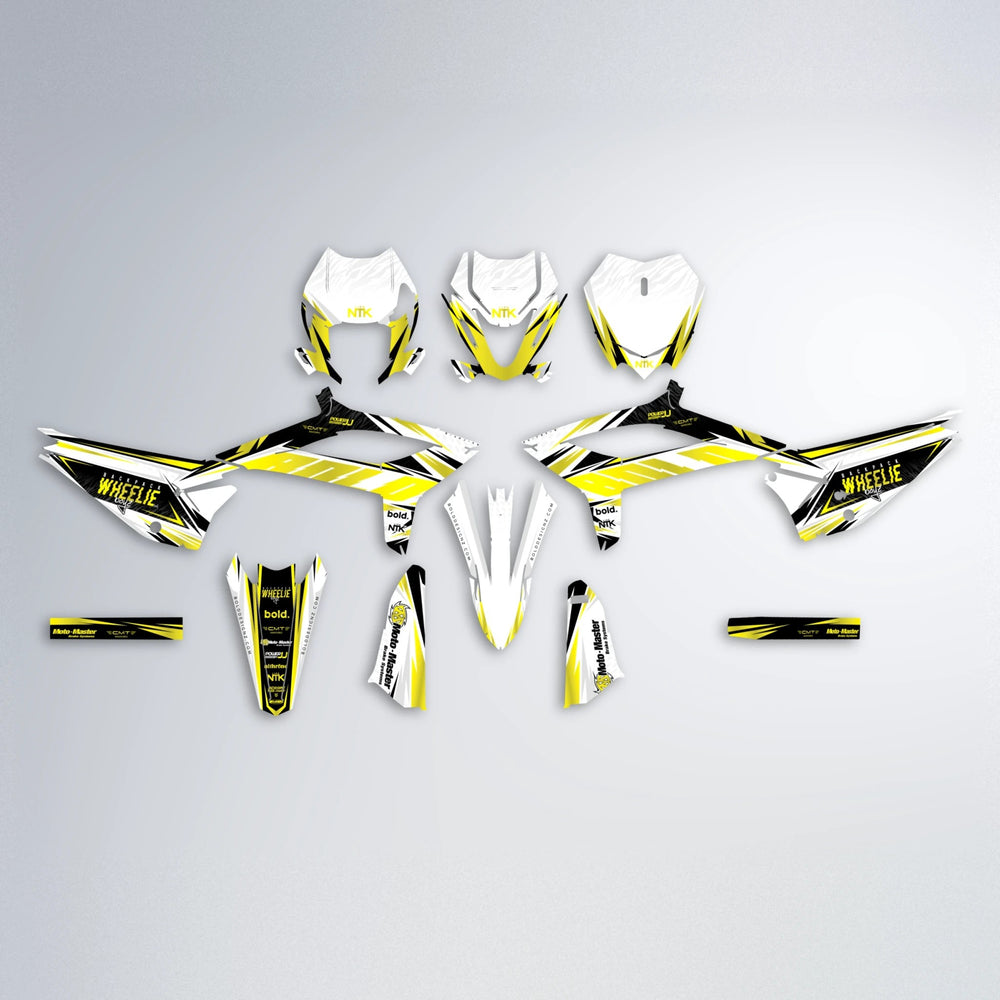 NTK V4 Beta graphics kit parts layout in Yellow