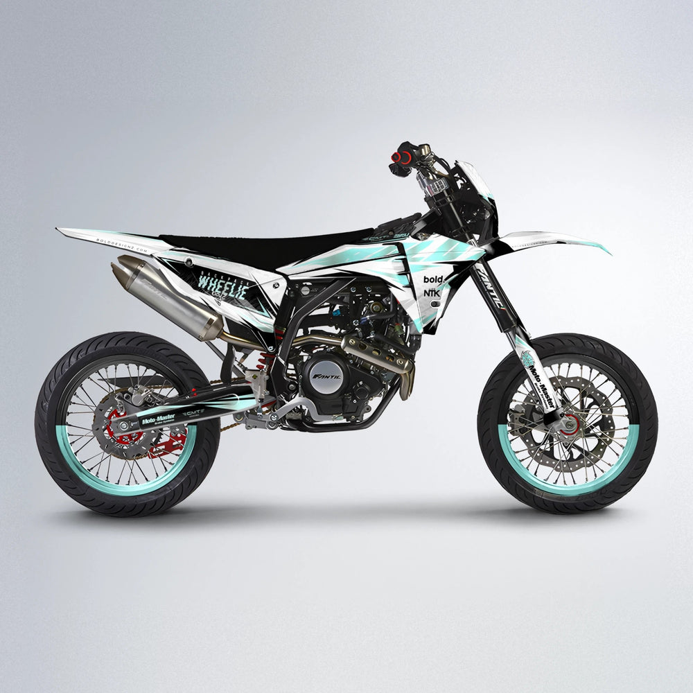 NTK V4 Fantic supermoto graphics kit in Mint