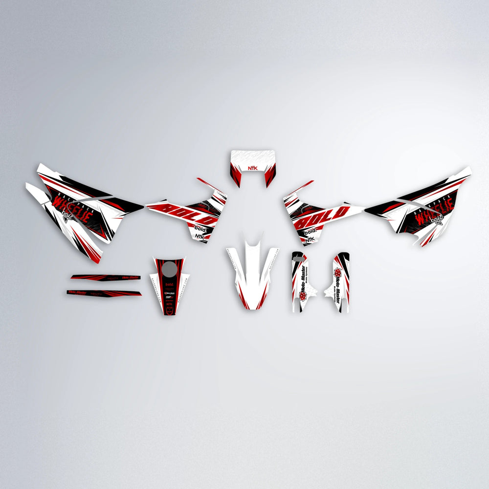 NTK V4 Husqvarna 701 graphics kit parts layout in Custom Colour