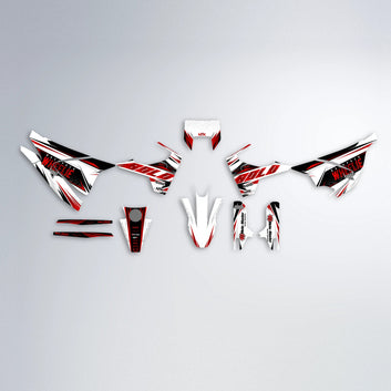 NTK V4 Husqvarna 701 graphics kit parts layout in Red