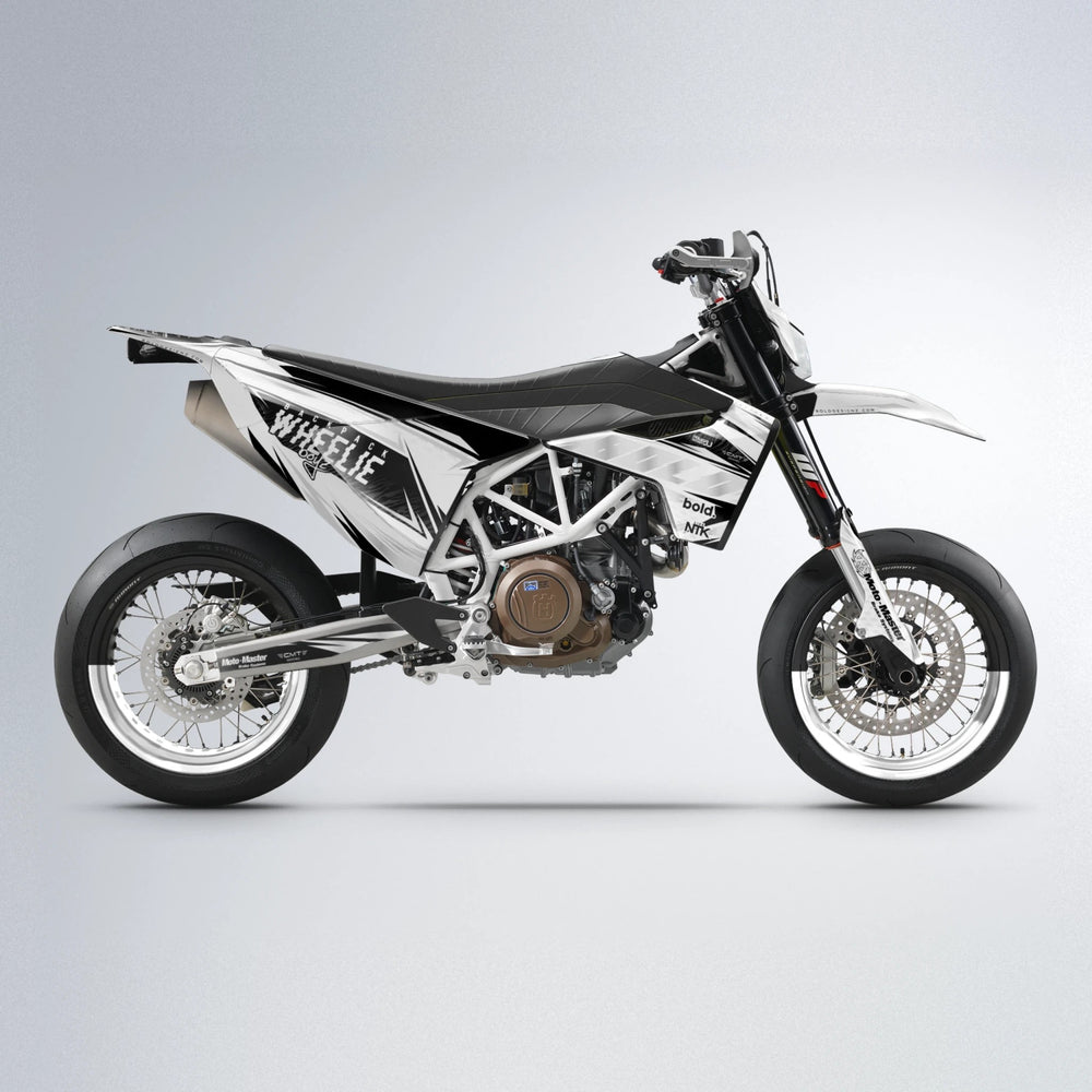 NTK V4 Husqvarna 701 supermoto graphics kit in White