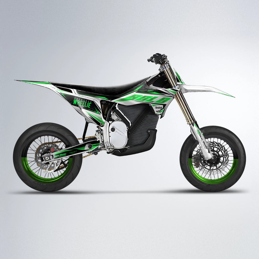 NTK V4 Stark Varg SM supermoto graphics kit in Green