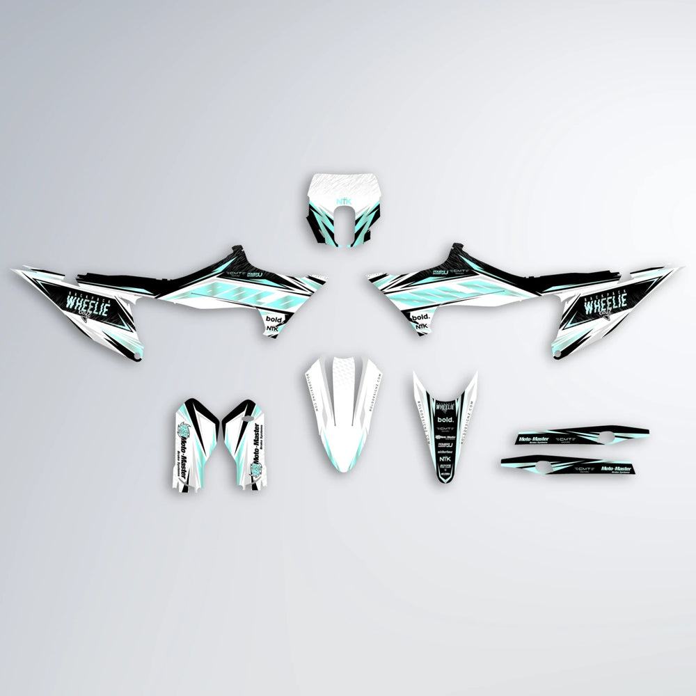 NTK V4 Stark Varg SM graphics kit parts layout in Mint