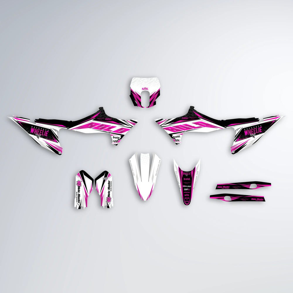 NTK V4 Stark Varg SM graphics kit parts layout in Pink