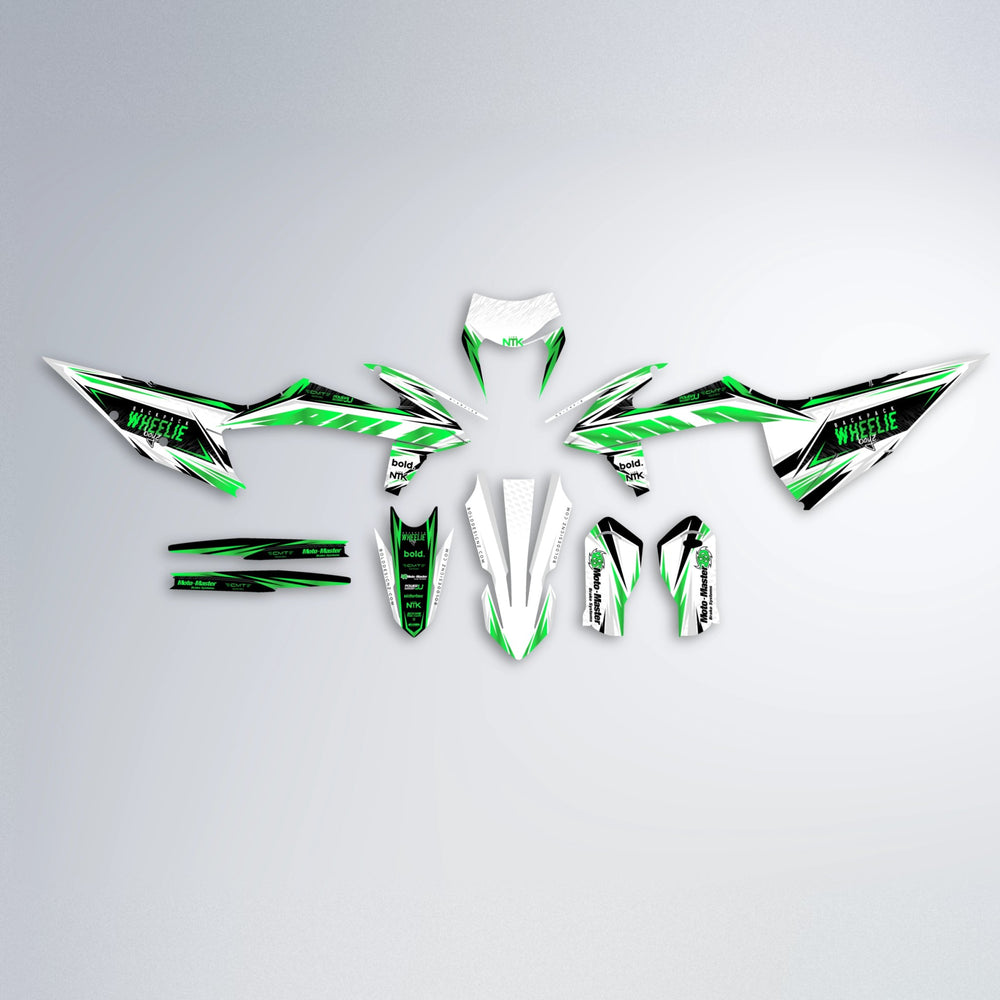 NTK V4 graphics kit parts layout in Green