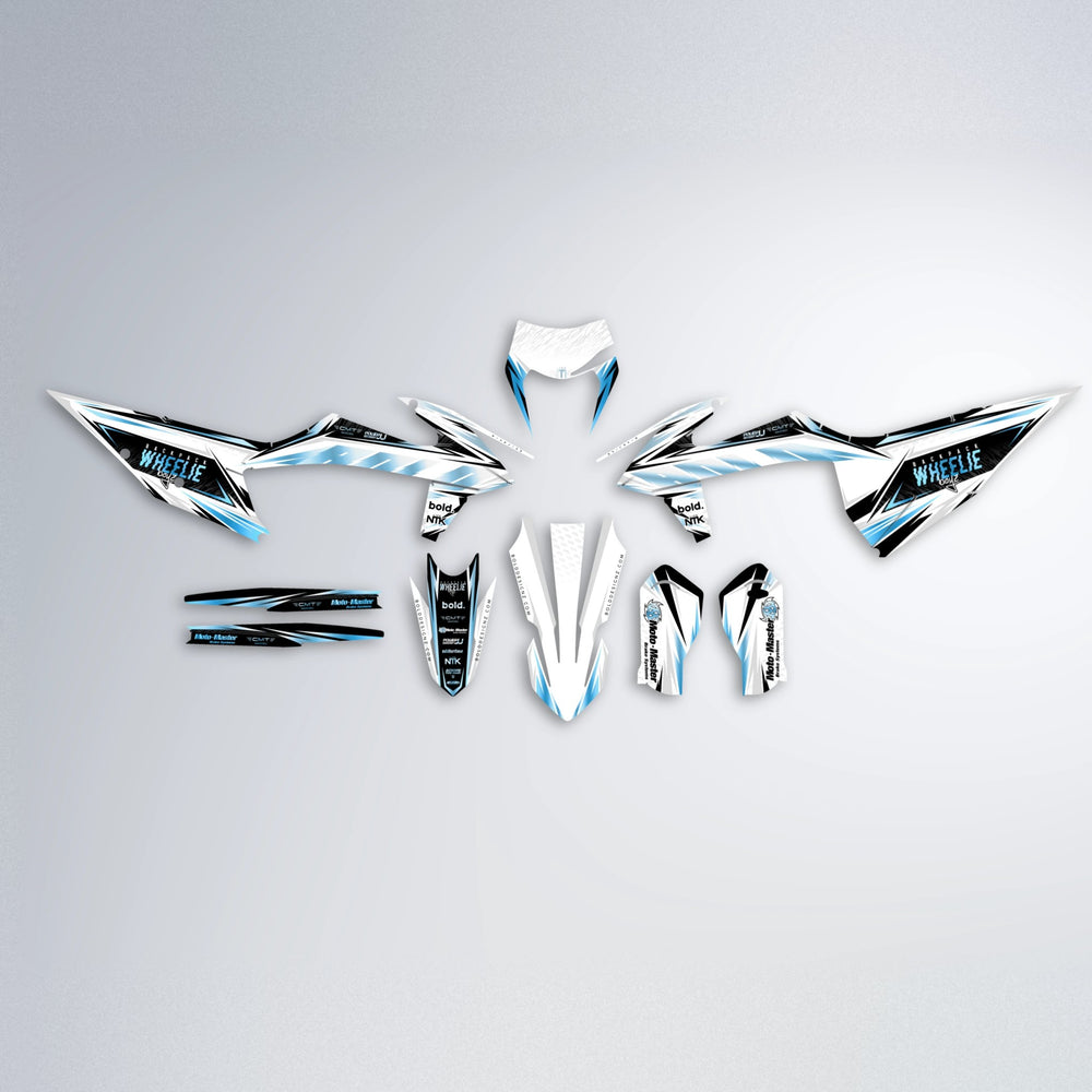 NTK V4 graphics kit parts layout in Light Blue & White