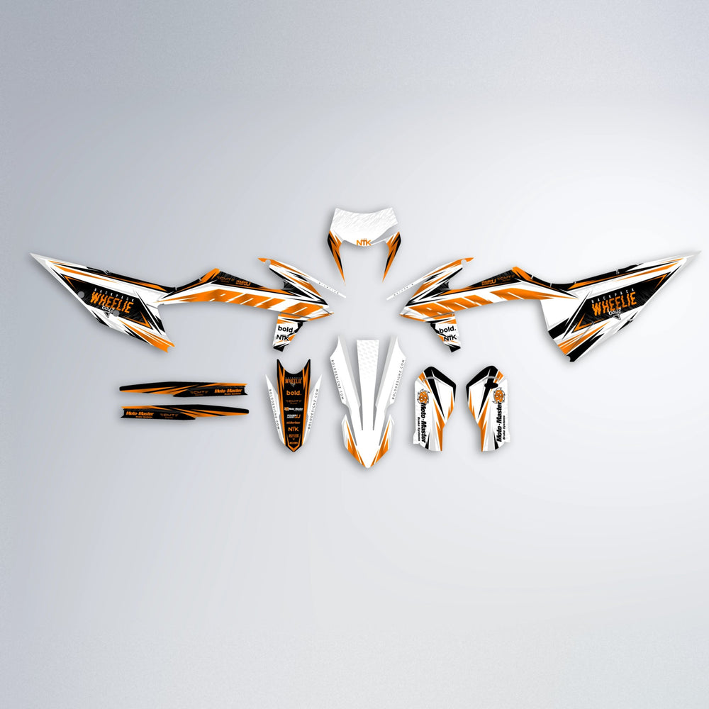 NTK V4 graphics kit parts layout in Orange