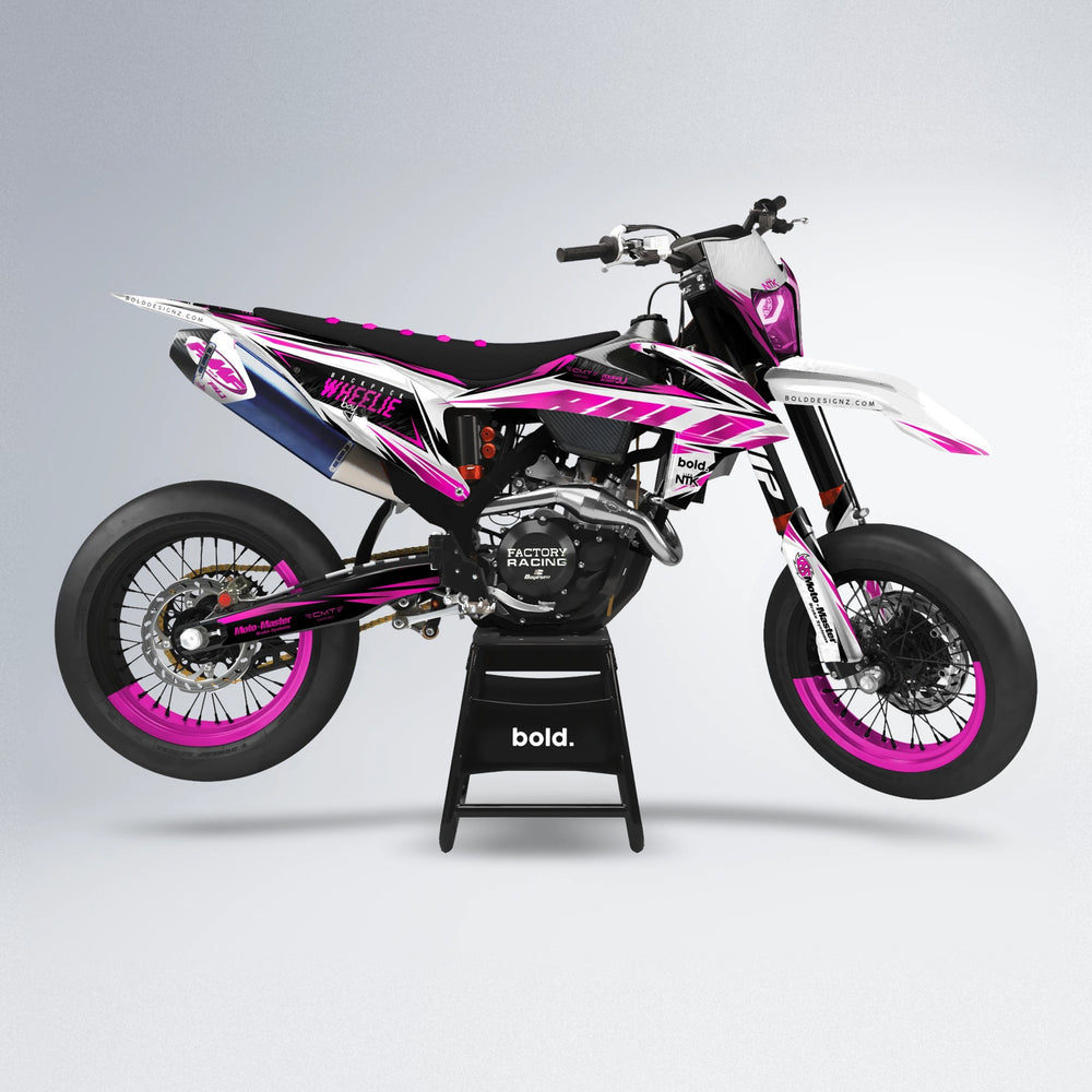 NTK V4 supermoto graphics kit in Pink