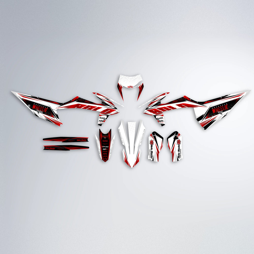 NTK V4 graphics kit parts layout in Red