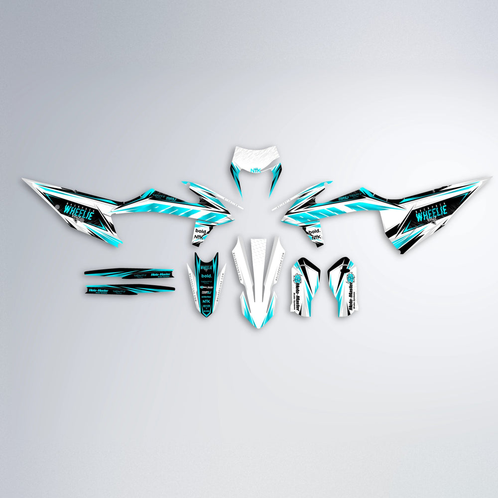NTK V4 graphics kit parts layout in Teal