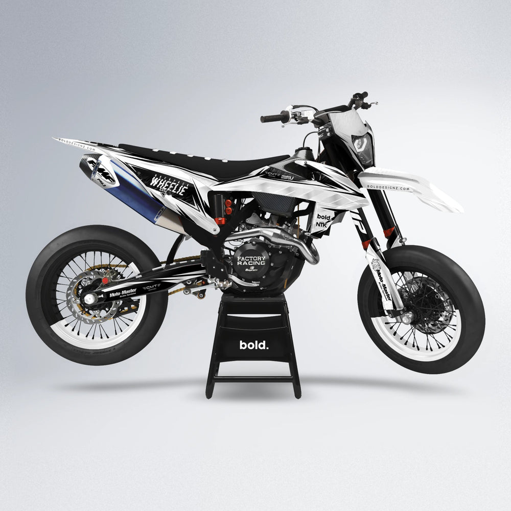 NTK V4 supermoto graphics kit in White