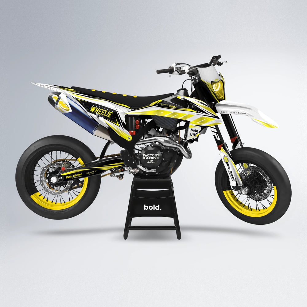 NTK V4 supermoto graphics kit in Yellow