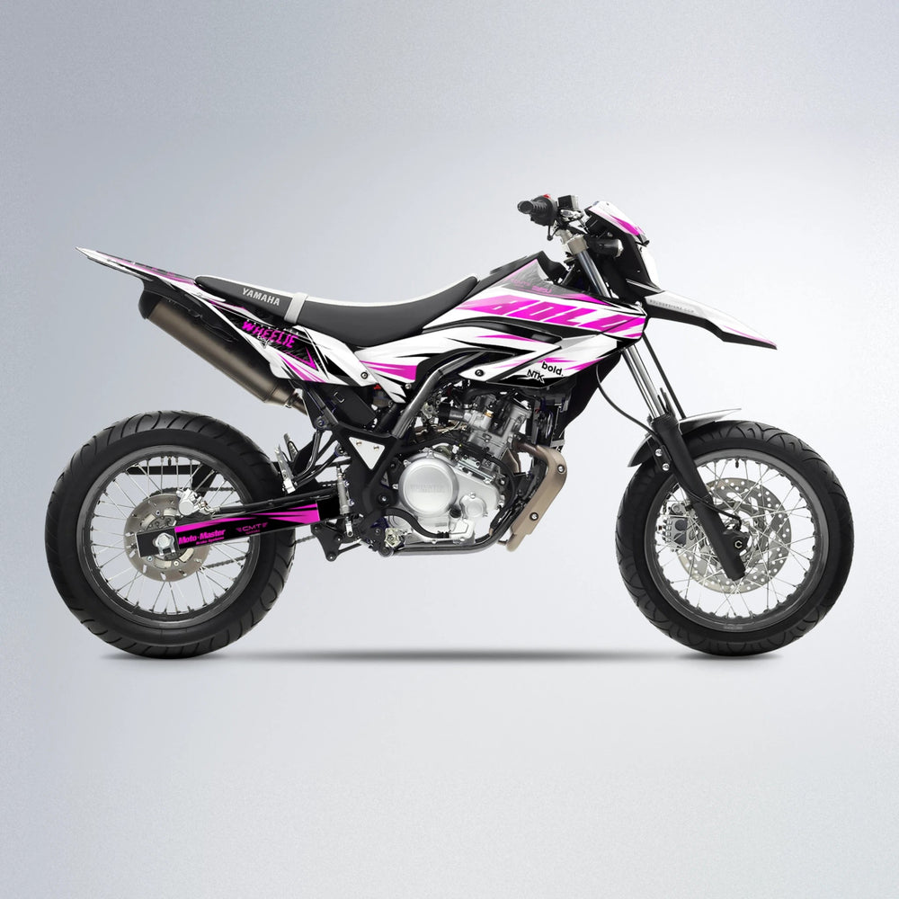 NTK V4 Yamaha WR 125X supermoto graphics kit in Pink
