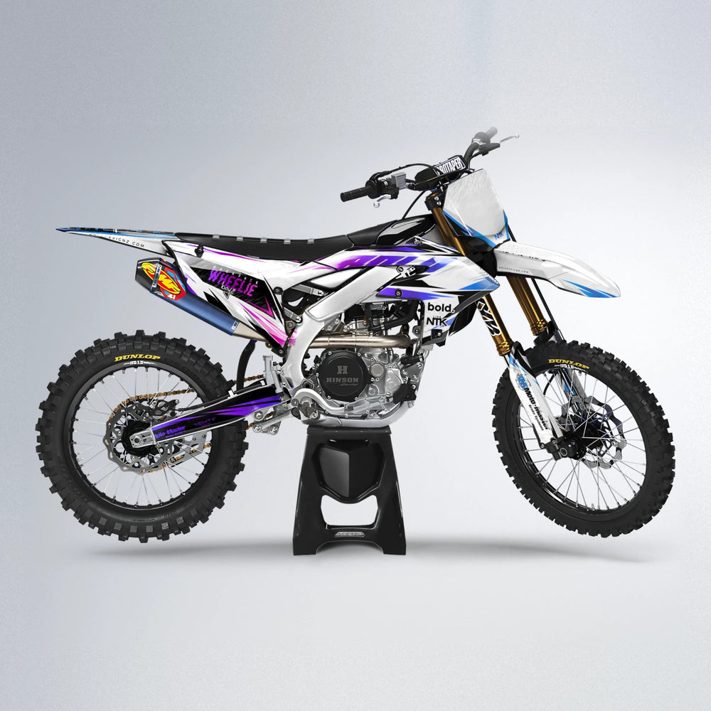 NTK V4 Yamaha YZF MX motocross graphics kit in Blue Purple Fade