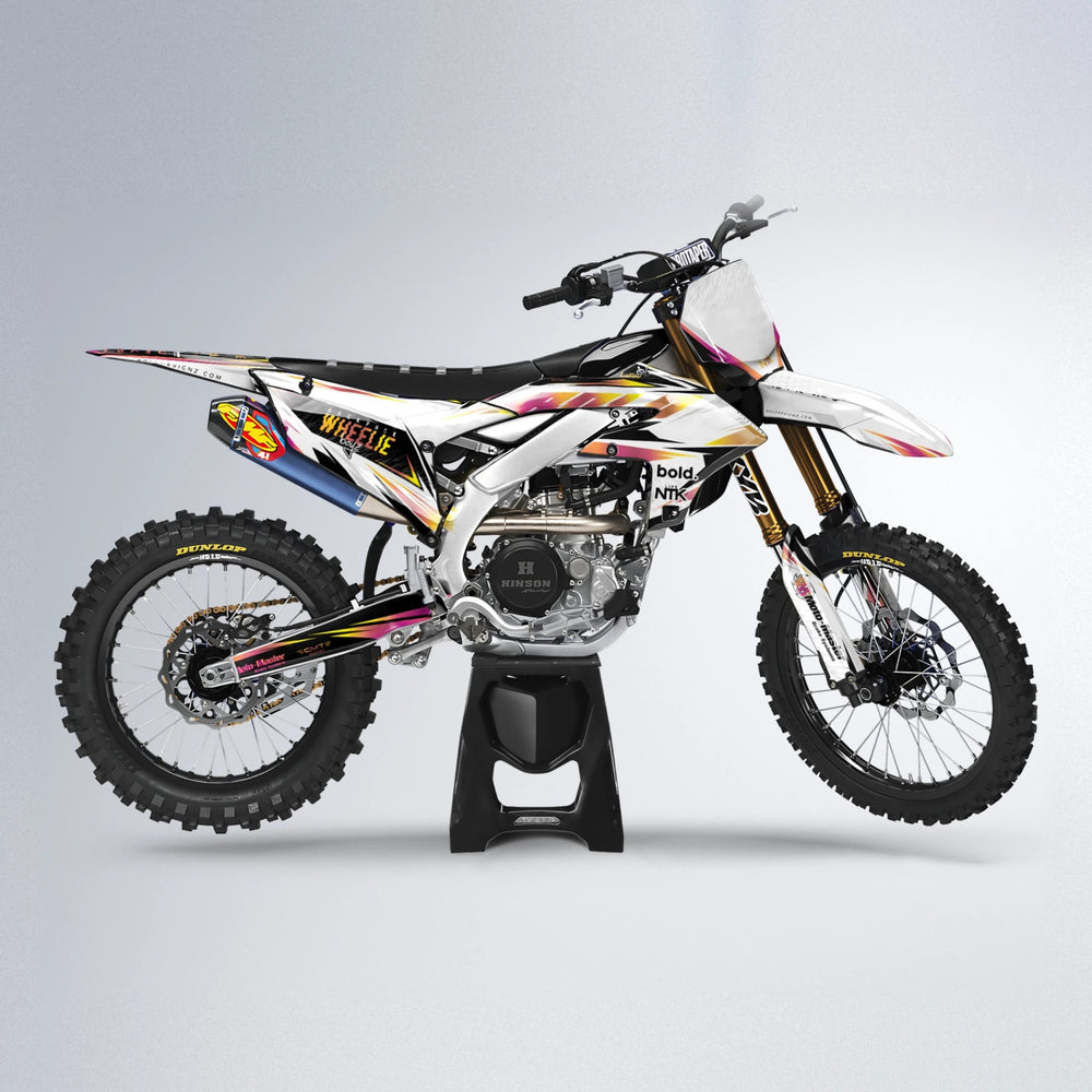 NTK V4 Yamaha YZF MX motocross graphics kit in Pink & Yellow