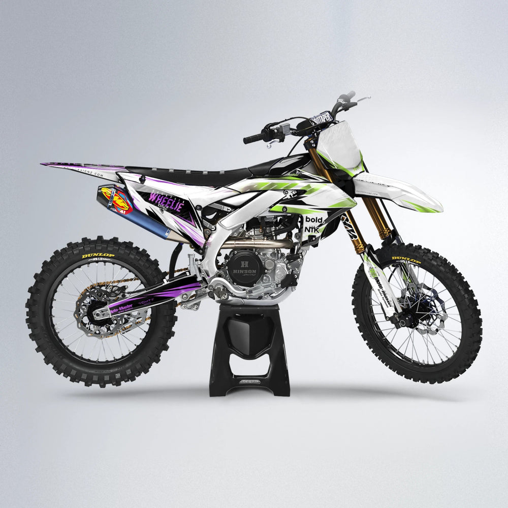 NTK V4 Yamaha YZF MX motocross graphics kit in Purple & Yellow