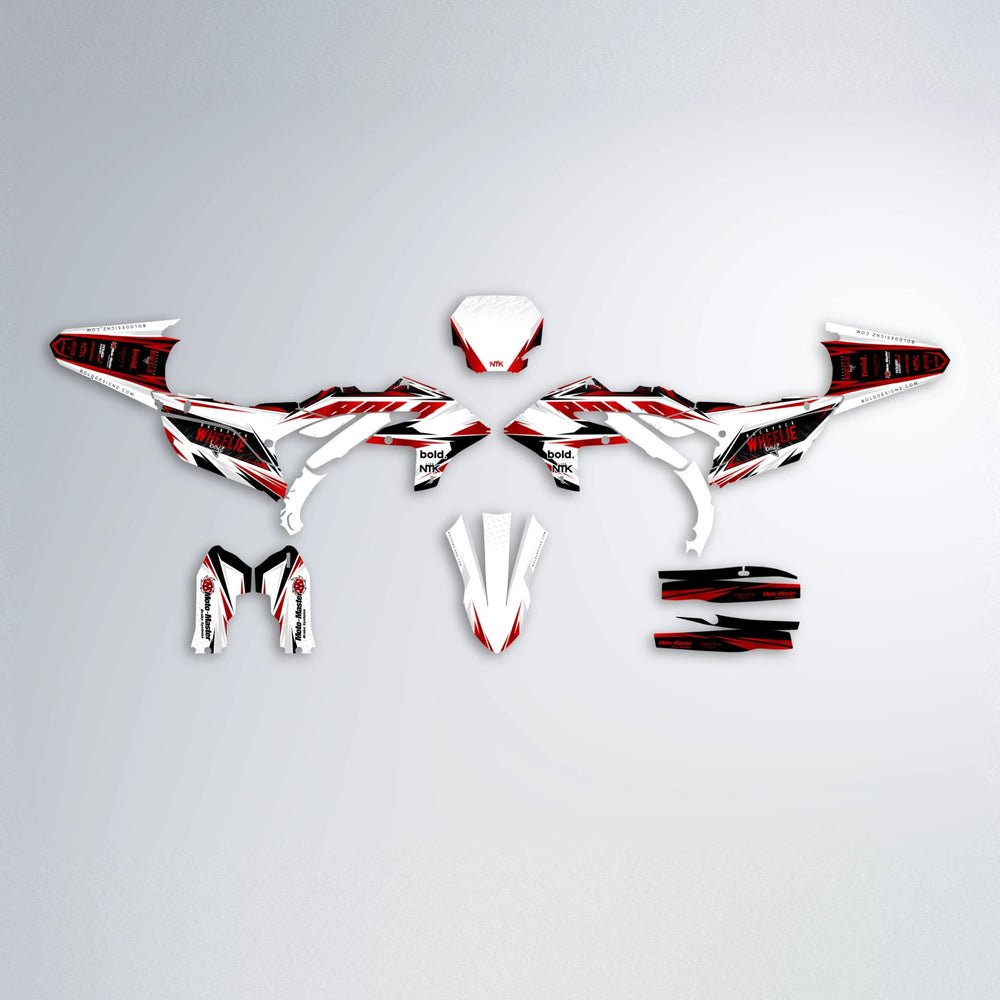 NTK V4 Yamaha YZF SM graphics kit parts layout in Custom Colour