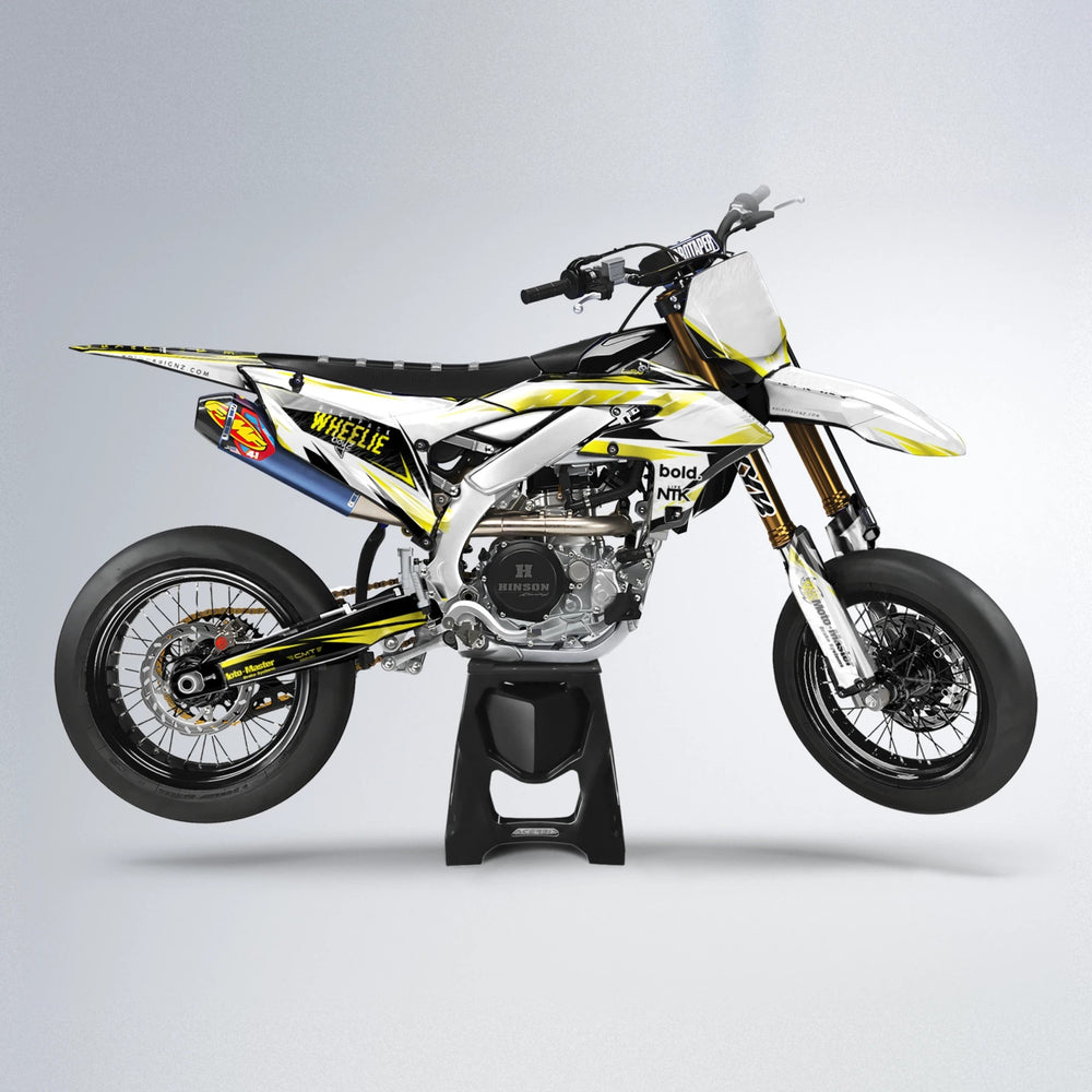 NTK V4 Yamaha YZF SM supermoto graphics kit in Yellow