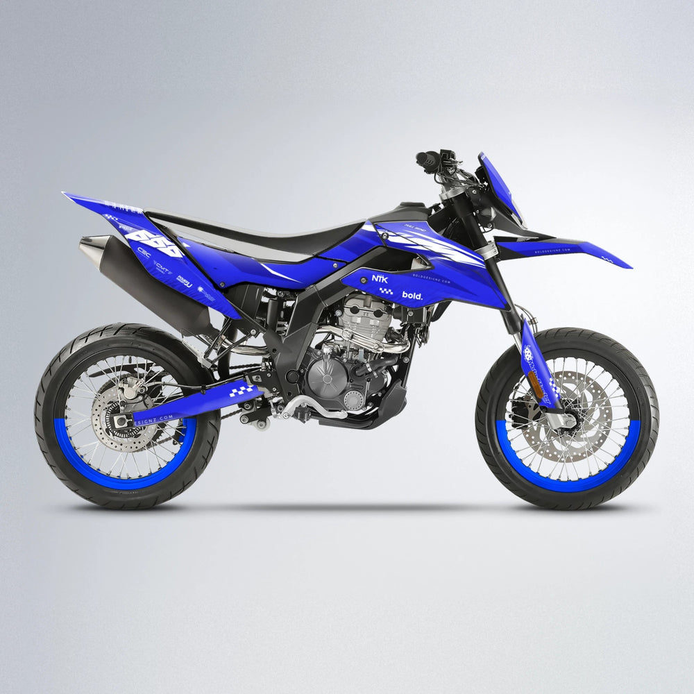 NTK V5 Aprilia SX 125 supermoto graphics kit in Blue