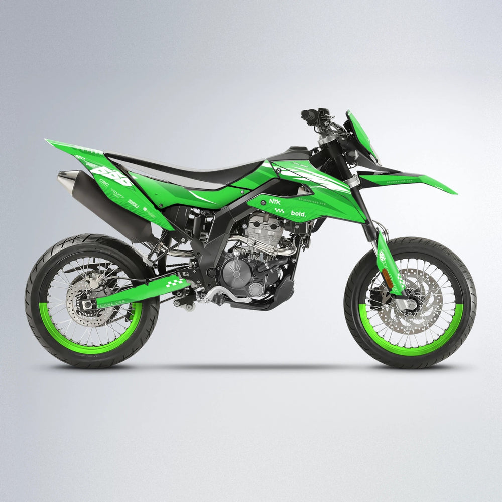 NTK V5 Aprilia SX 125 supermoto graphics kit in Green