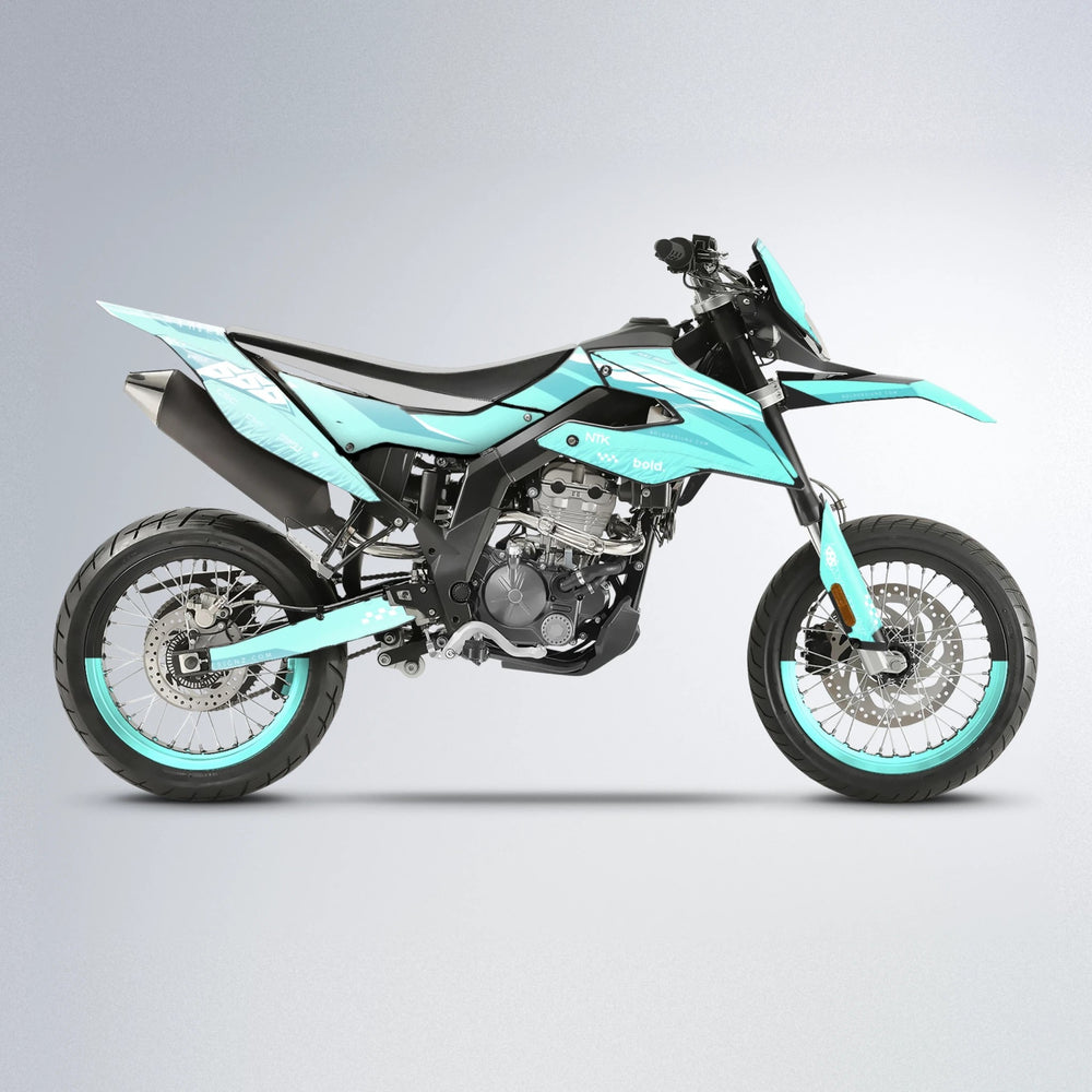 NTK V5 Aprilia SX 125 supermoto graphics kit in Mint