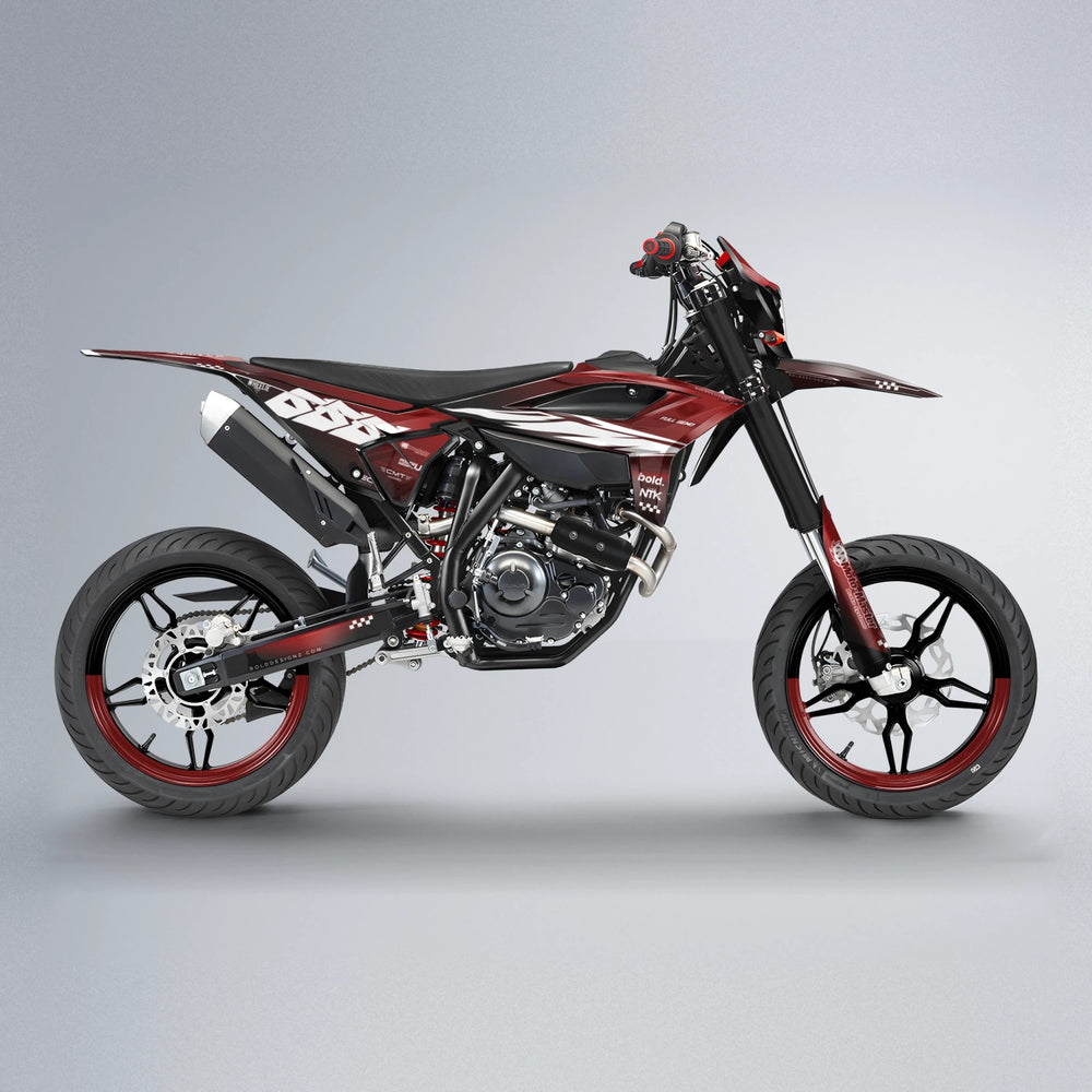 NTK V5 Beta supermoto graphics kit in Black & Red