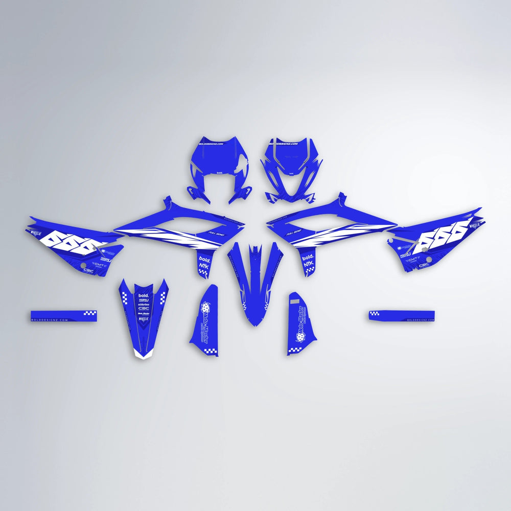 NTK V5 Beta graphics kit parts layout in Blue